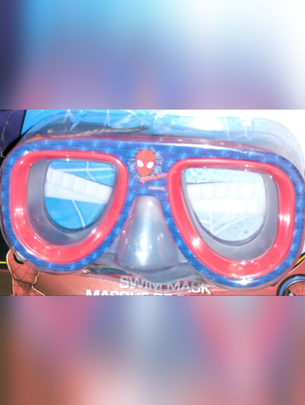 Spider Man Red-Trim Kids Swim Mask